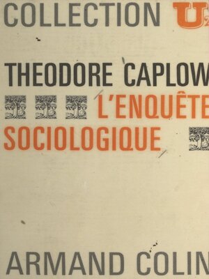 cover image of L'enquête sociologique